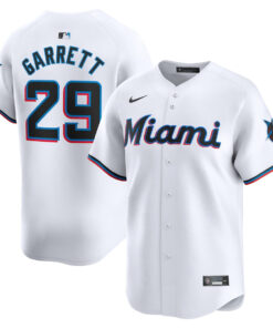Braxton Garrett 29 Miami Marlins Home Limited Player Men Jersey - White