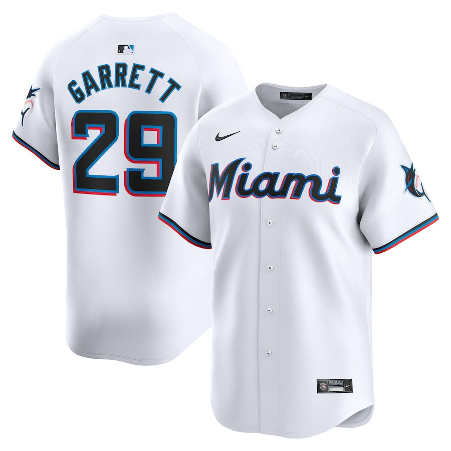 Braxton Garrett 29 Miami Marlins Home Limited Player Men Jersey - White