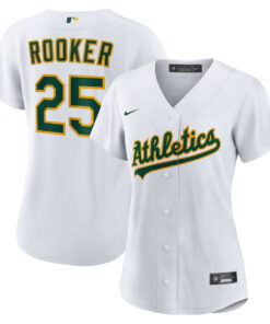 Brent Rooker 25 Oakland Athletics Women's Home Jersey - White
