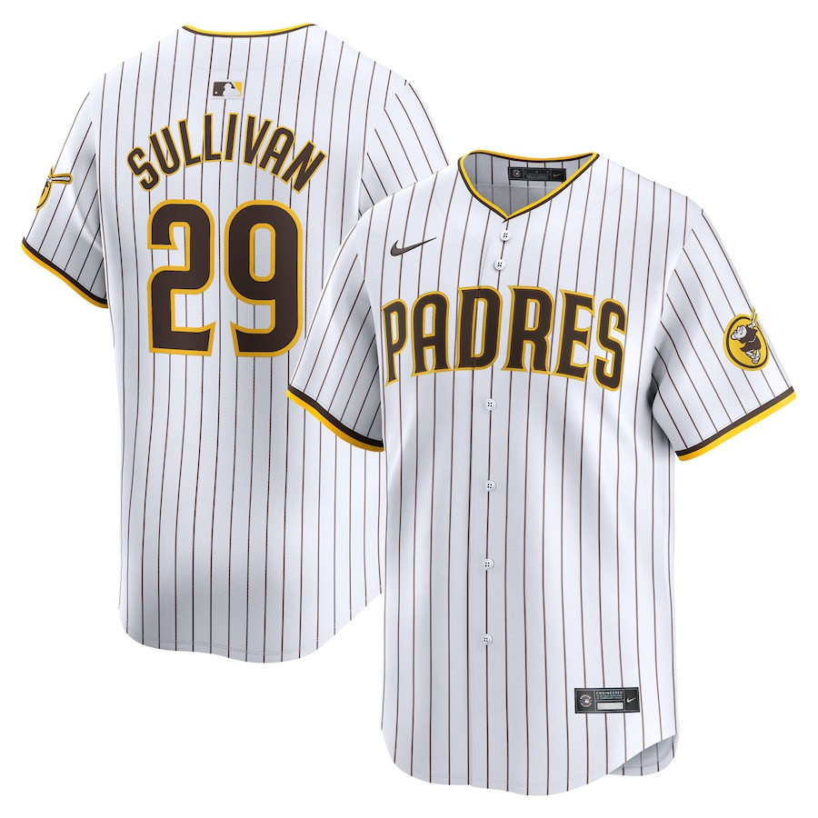 Brett Sullivan 29 San Diego Padres Home Limited Player Men Jersey - White