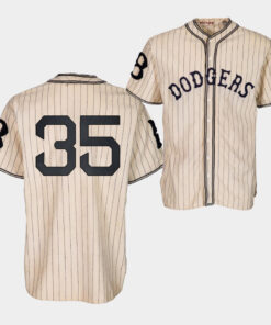 Brooklyn Dodgers Cody Bellinger 1933 Heritage 35 Gold Pinstripe Jersey