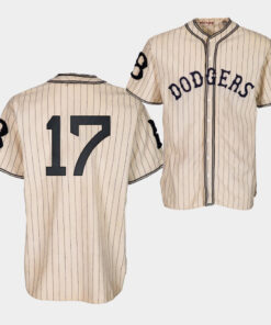 Brooklyn Dodgers Hanser Alberto 1933 Heritage 17 Gold Pinstripe Jersey