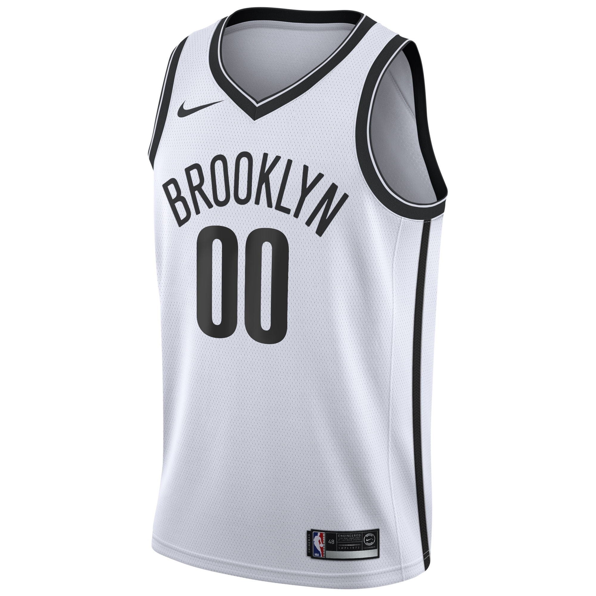 Brooklyn Nets Association Edition Swingman Jersey - White - Custom - Mens - JS753