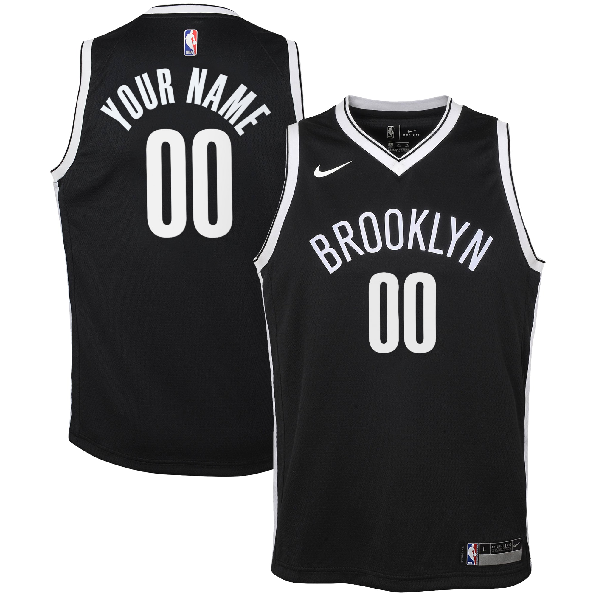 Brooklyn Nets Icon Swingman Jersey - Custom - Youth - JS130