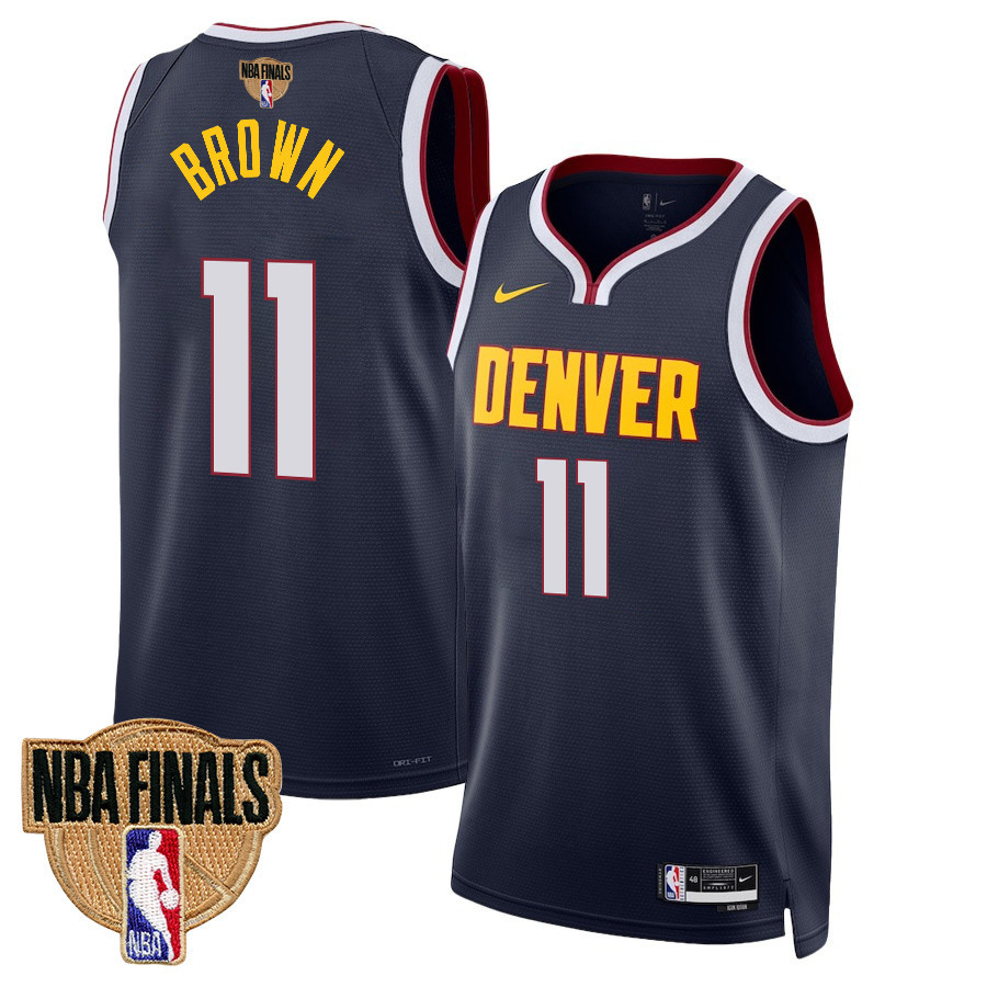 Bruce Brown 11 Denver Nuggets Final Champions 2023 Swingman YOUTH Jersey - Black - JS485