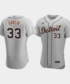Bryan Garcia 33 Detroit Tigers Gray Road Jersey Jersey