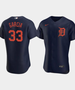 Bryan Garcia 33 Detroit Tigers Navy Alternate Jersey Jersey