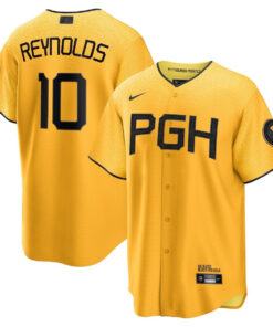 Bryan Reynolds 10 Pittsburgh Pirates 2023 City Connect Men Jersey - Gold