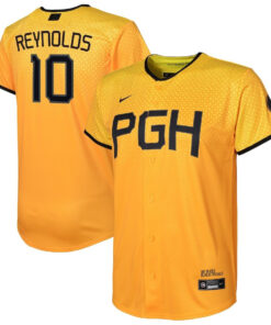Bryan Reynolds 10 Pittsburgh Pirates 2023 City Connect Youth Jersey - Gold