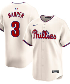 Bryce Harper 3 Philadelphia Phillies 3rd Alternate Limited Player Men Jersey - Cream