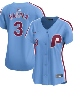 Bryce Harper 3 Philadelphia Phillies Alternate Limited Women Jersey - Light Blue