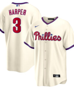 Bryce Harper 3 Philadelphia Phillies Alternate Men Jersey - Cream