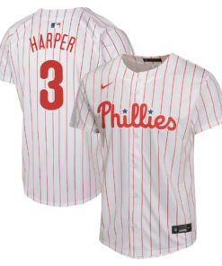 Bryce Harper 3 Philadelphia Phillies Home Game Player YOUTH Jersey - White