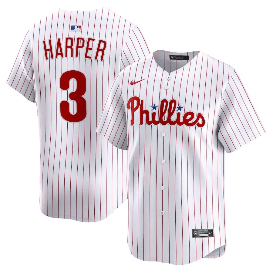 Bryce Harper 3 Philadelphia Phillies Home Limited Player Men Jersey - White