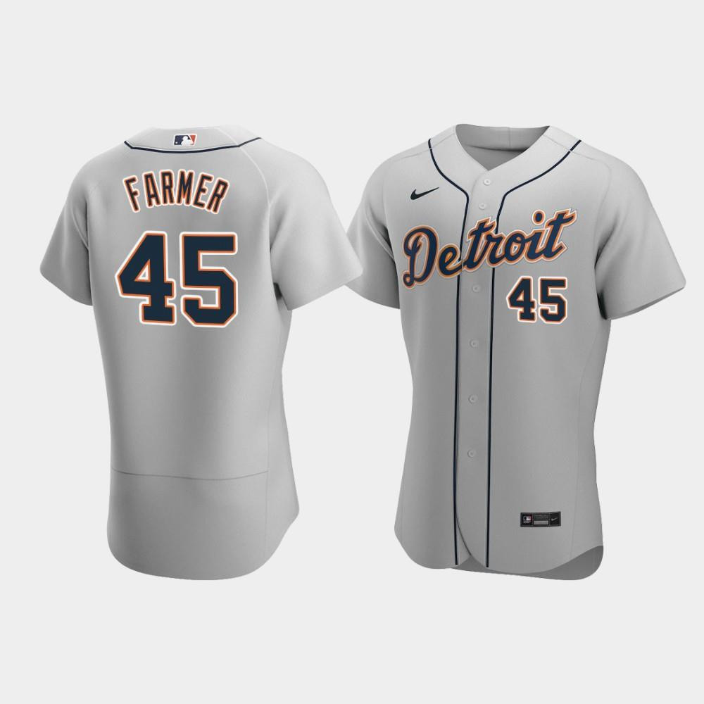 Buck Farmer 45 Detroit Tigers Gray Road Jersey Jersey