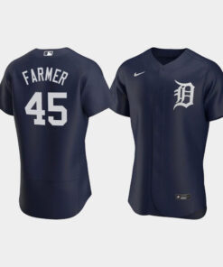 Buck Farmer 45 Detroit Tigers Team Logo Navy Alternate Jersey Jersey