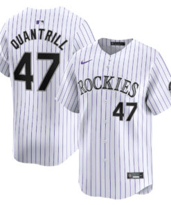 Cal Quantrill 47 Colorado Rockies Home Limited Player Men Jersey - White