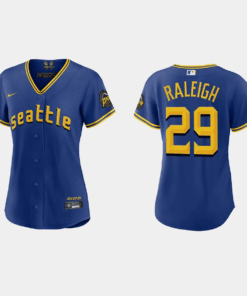 Cal Raleigh 29 Seattle Mariners 2023 City Connect Game Jersey - Women's Royal