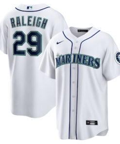 Cal Raleigh 29 Seattle Mariners Home Men Jersey - White