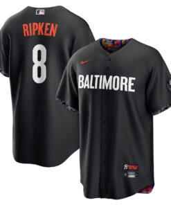 Cal Ripken 8 Baltimore Orioles 2023 City Connect Men Jersey - Black