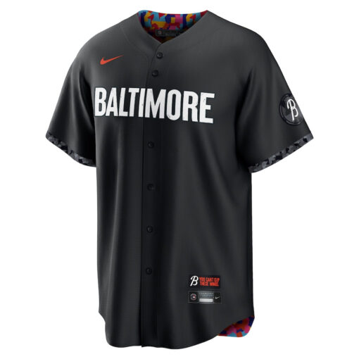 Cal Ripken 8 Baltimore Orioles 2023 City Connect Men Jersey - Black - Image 2