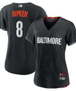 Cal Ripken 8 Baltimore Orioles 2023 City Connect Women Jersey - Black