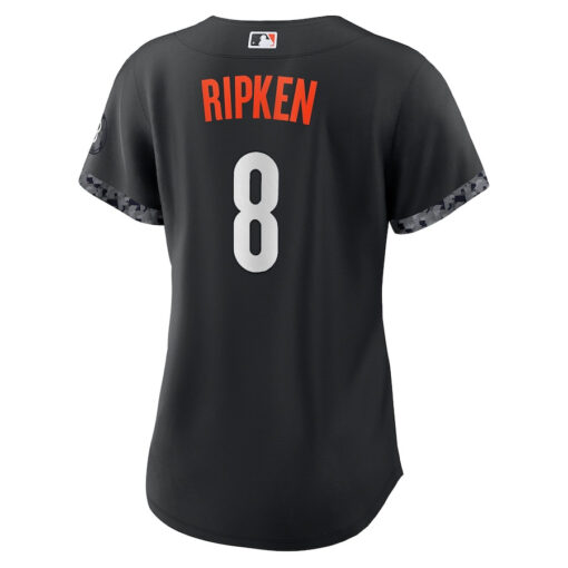Cal Ripken 8 Baltimore Orioles 2023 City Connect Women Jersey - Black - Image 3