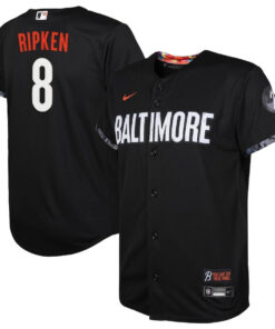 Cal Ripken 8 Baltimore Orioles Youth 2023 City Connect Jersey - Black
