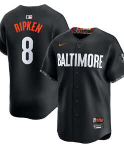Cal Ripken Jr. 8 Baltimore Orioles City Connect Retired Men Jersey - Black