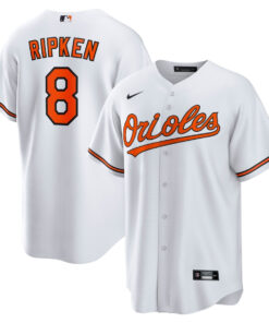 Cal Ripken Jr. 8 Baltimore Orioles Throwback Player Men Jersey - White
