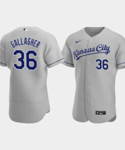 Cam Gallagher 36 Kansas City Royals Gray Road Jersey Jersey