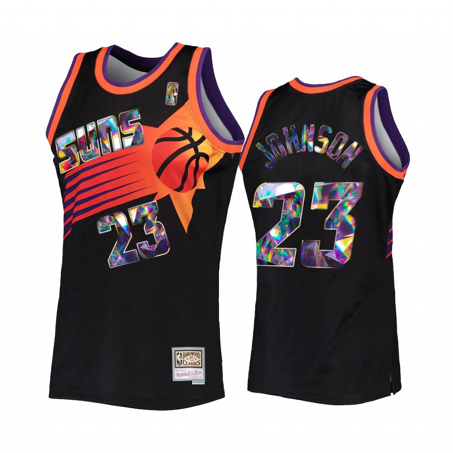 Cameron Johnson 23 Phoenix Suns NBA 75th Anniversary Diamond Jersey Black - JS831