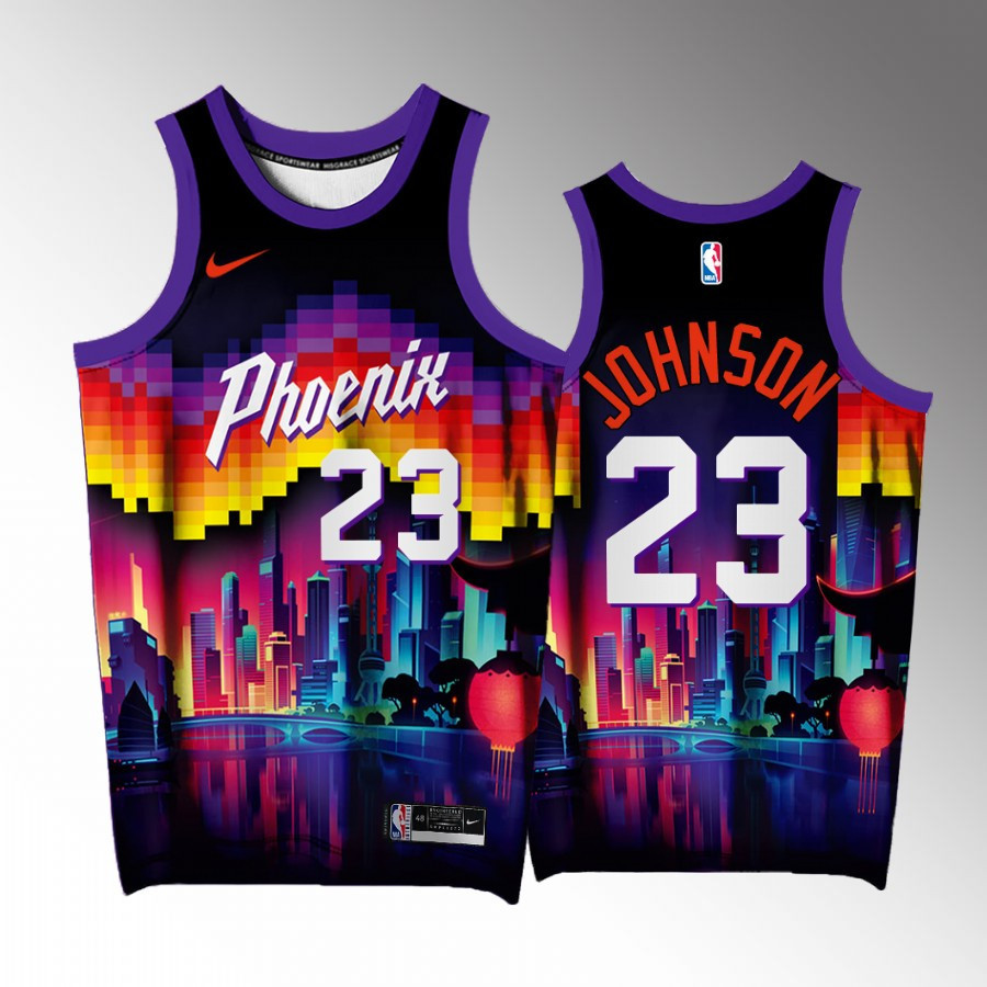 Cameron Johnson 23 Phoenix Suns Purple Jersey Arizona City Exclusive Edition - JS891