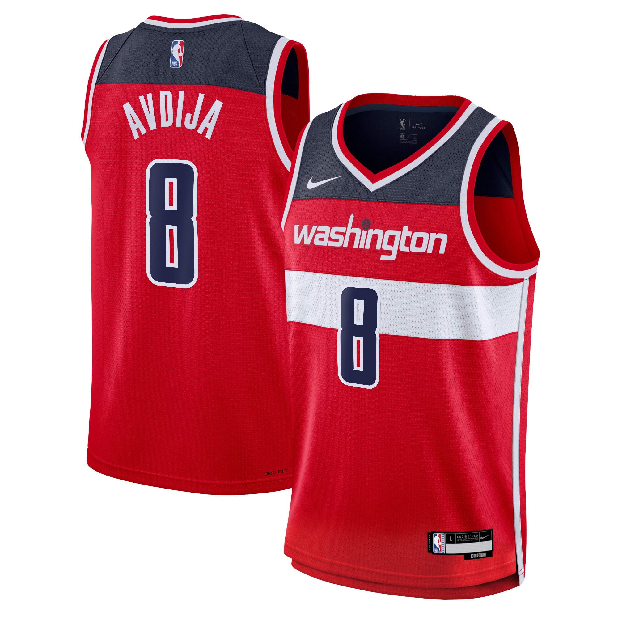 Camiseta Icon Swingman de los Washington Wizards - Rojo - Deni Avdija - JÃ³venes - JS567