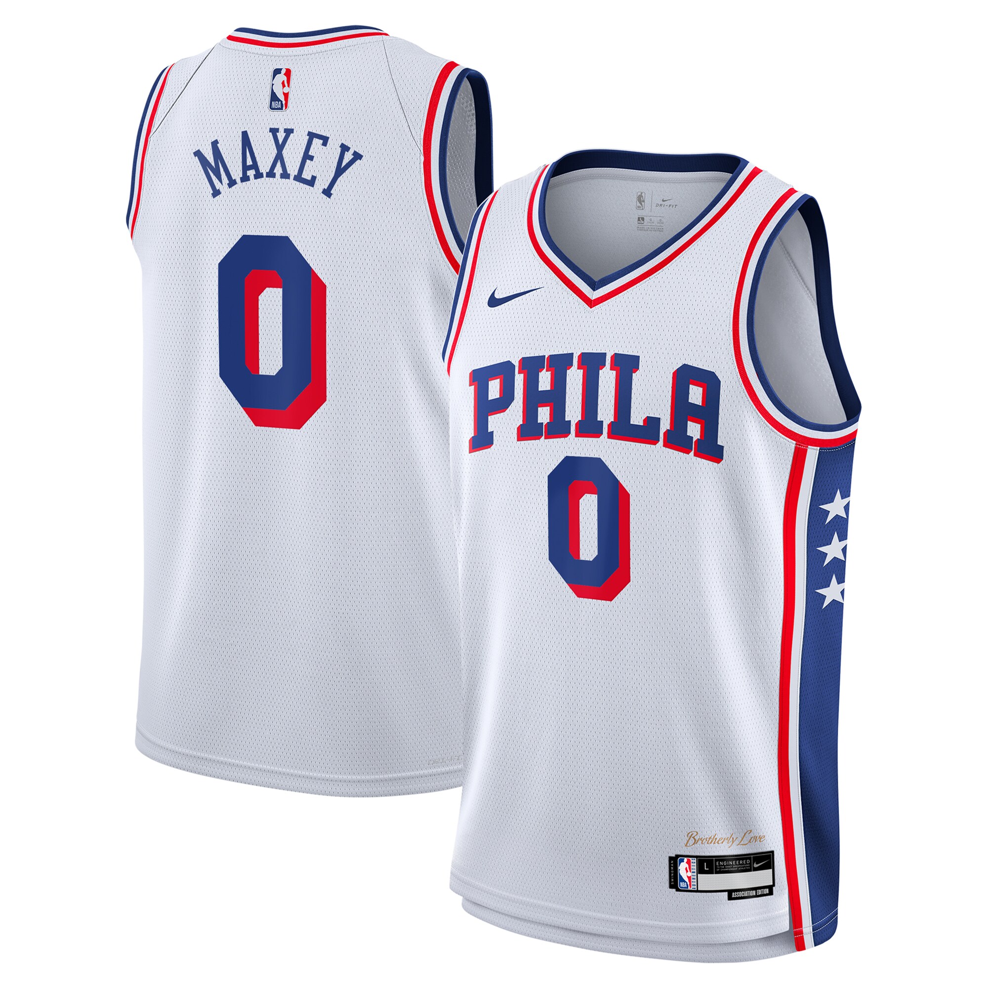 Camiseta Philadelphia 76ers Association Swingman - Blanco - Tyrese Maxey - JÃ³venes - JS868