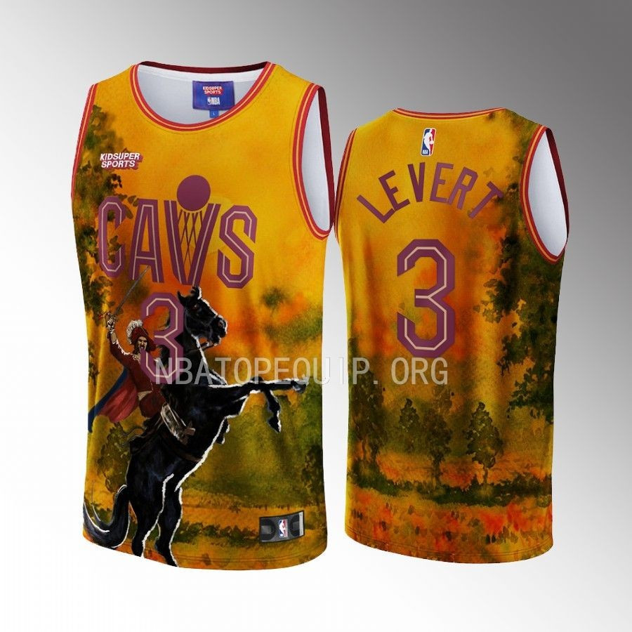 Caris LeVert 3 Cleveland Cavaliers NBA & KidSuper Studios Unisex Hometown Jersey - JS749