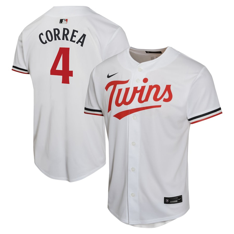 Carlos Correa 4 Minnesota Twins Home Game Player YOUTH Jersey - White