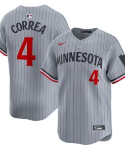 Carlos Correa 4 Minnesota Twins Road Limited Men Jersey - Gray