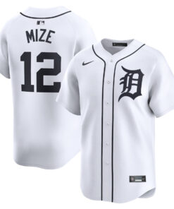 Casey Mize 12 Detroit Tigers Home Limited Player Men Jersey - White