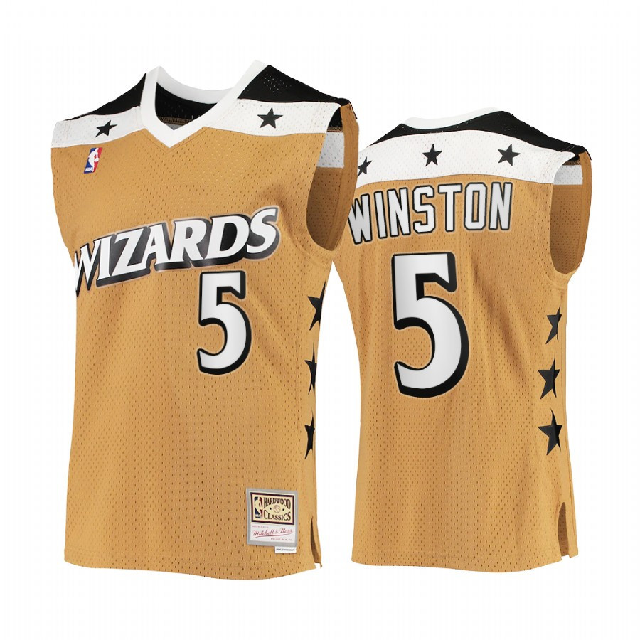 Cassius Winston 5 Washington Wizards Rare Vintage Gold Jersey HWC Stars - JS290