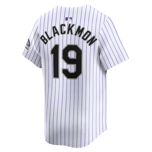 Charlie Blackmon 19 Colorado Rockies Home Limited Player Men Jersey - White - Image 3