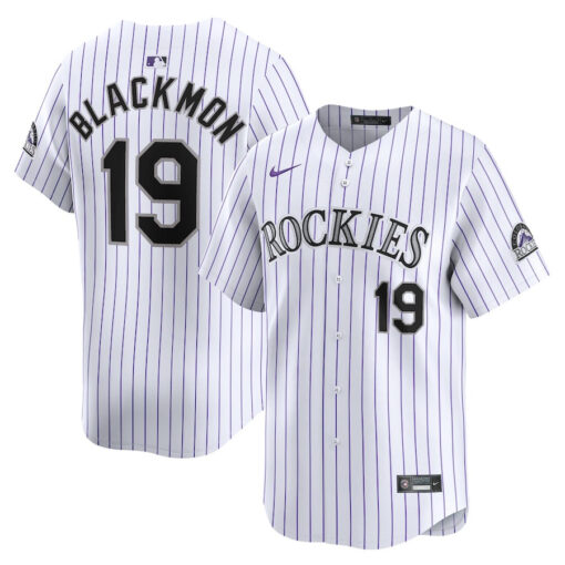 Charlie Blackmon 19 Colorado Rockies Home Limited Player Men Jersey - White
