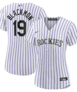 Charlie Blackmon 19 Colorado Rockies Women's Home Player Jersey - White