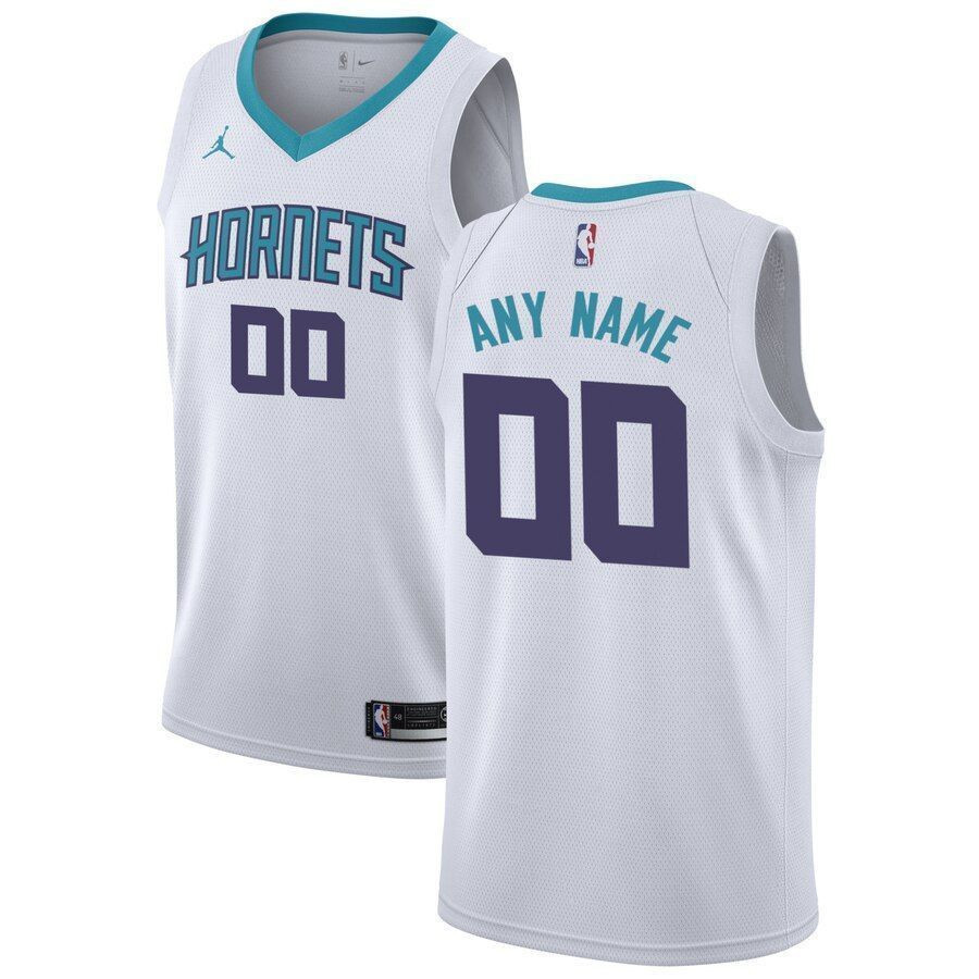 Charlotte Hornets Custom Swingman Jersey White - Association Edition - JS855