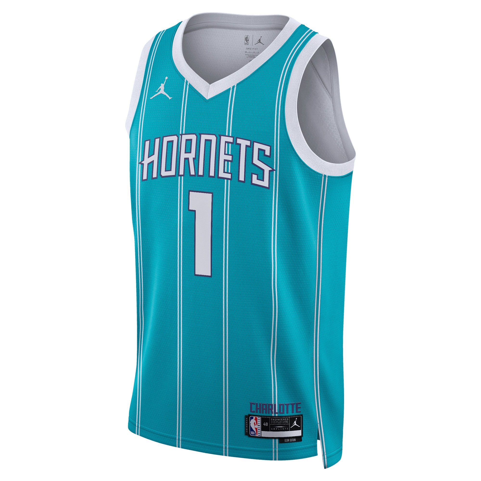 Charlotte Hornets Jordan Brand Icon Edition Swingman Jersey - Teal - LaMelo Ball - Unisex - JS511