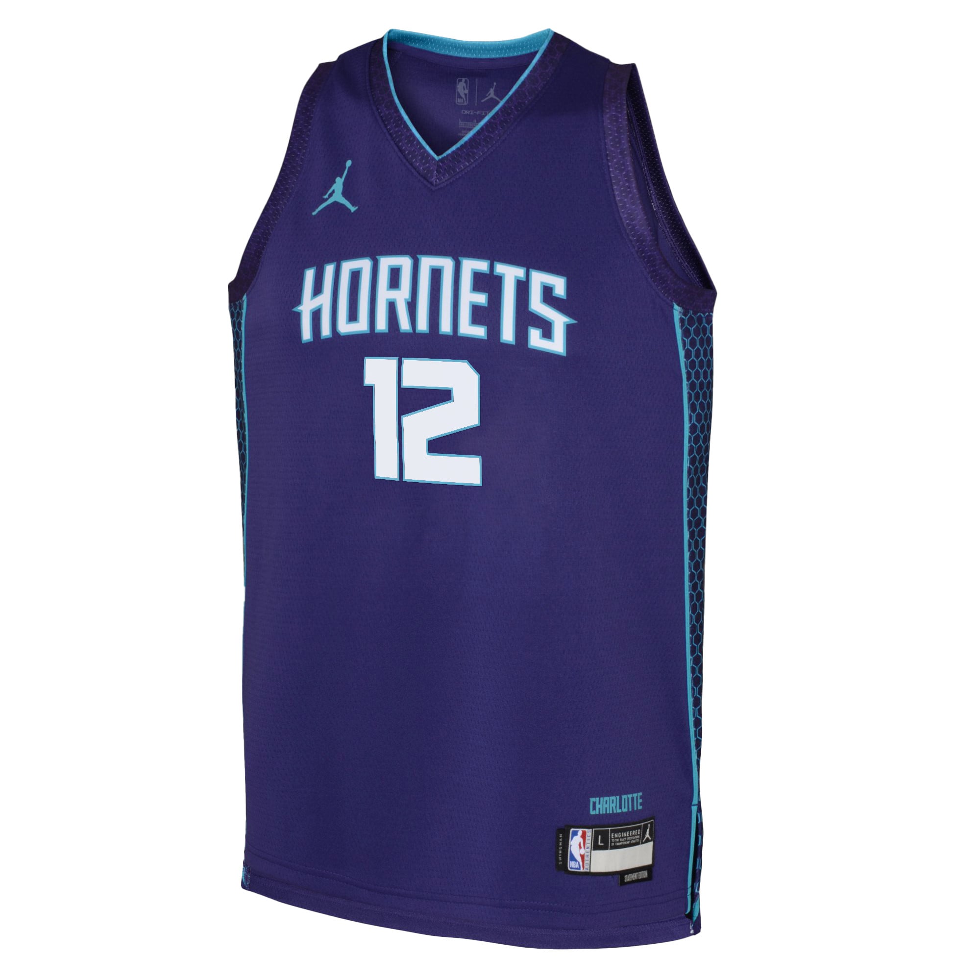 Charlotte Hornets Jordan Brand Statement Edition Swingman Jersey - Purple - Kelly Oubre Jr. - Youth - JS188
