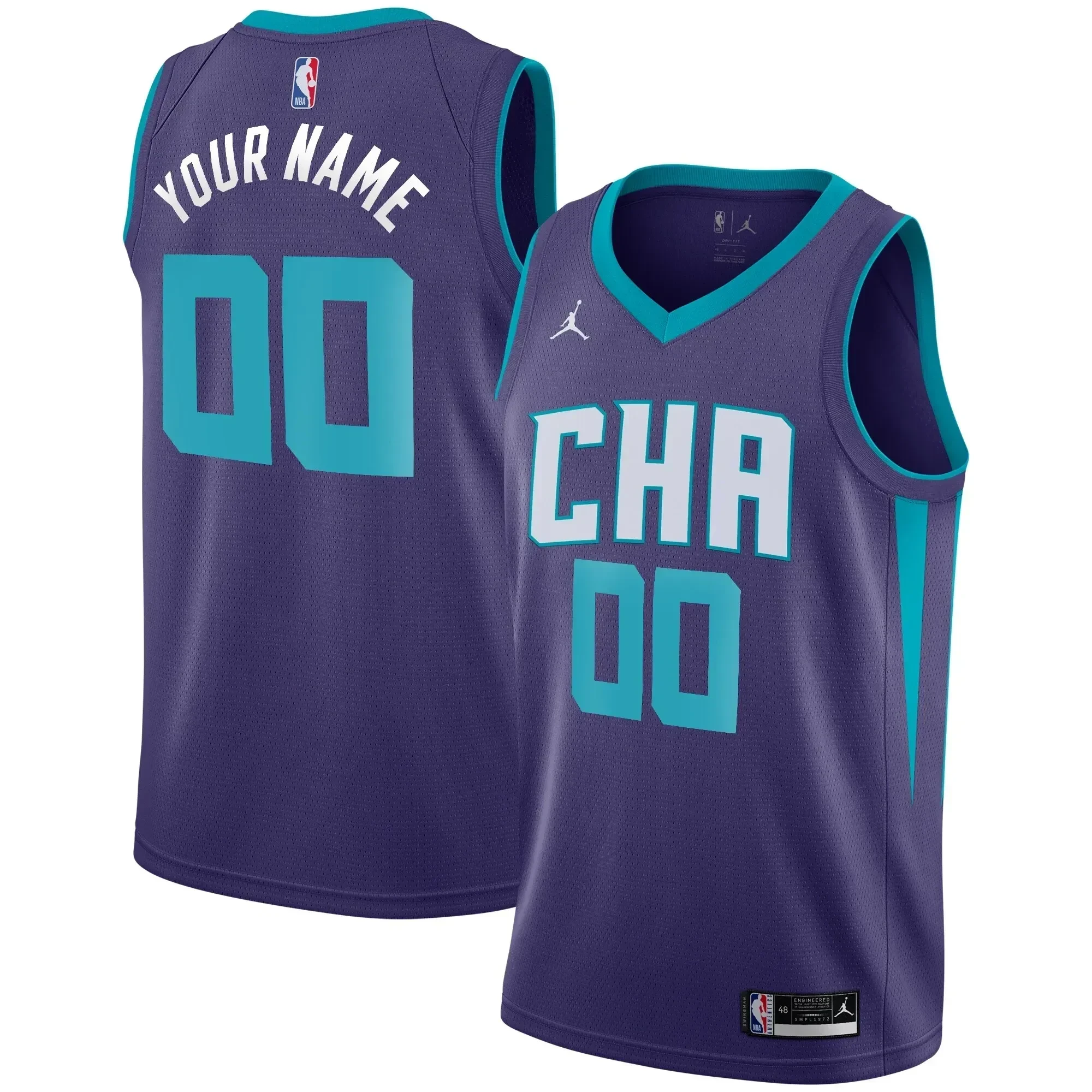 Charlotte Hornets Swingman Blank Jersey - Statement Edition - Purple - JS783
