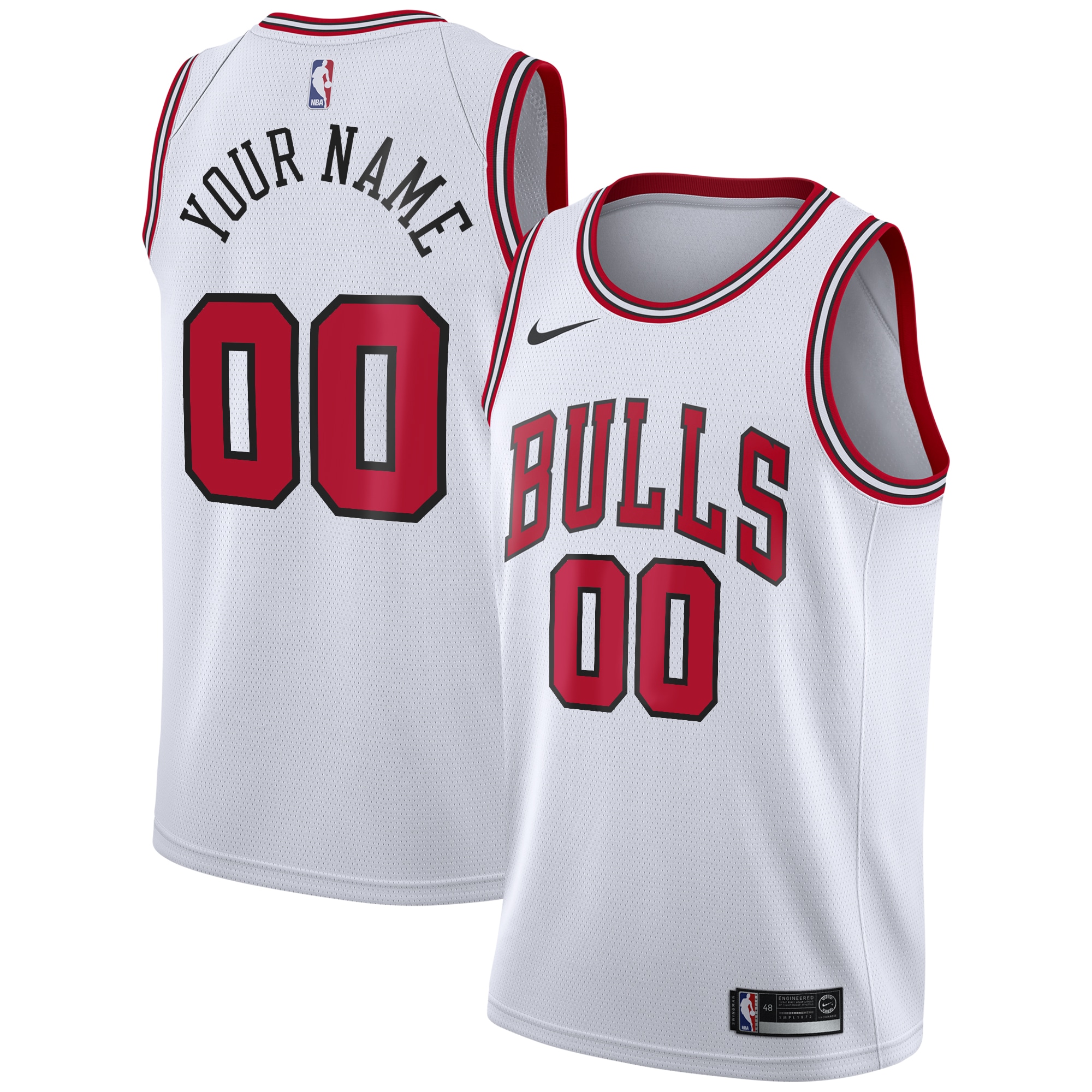 Chicago Bulls Association Swingman Jersey - Custom - Youth - JS436