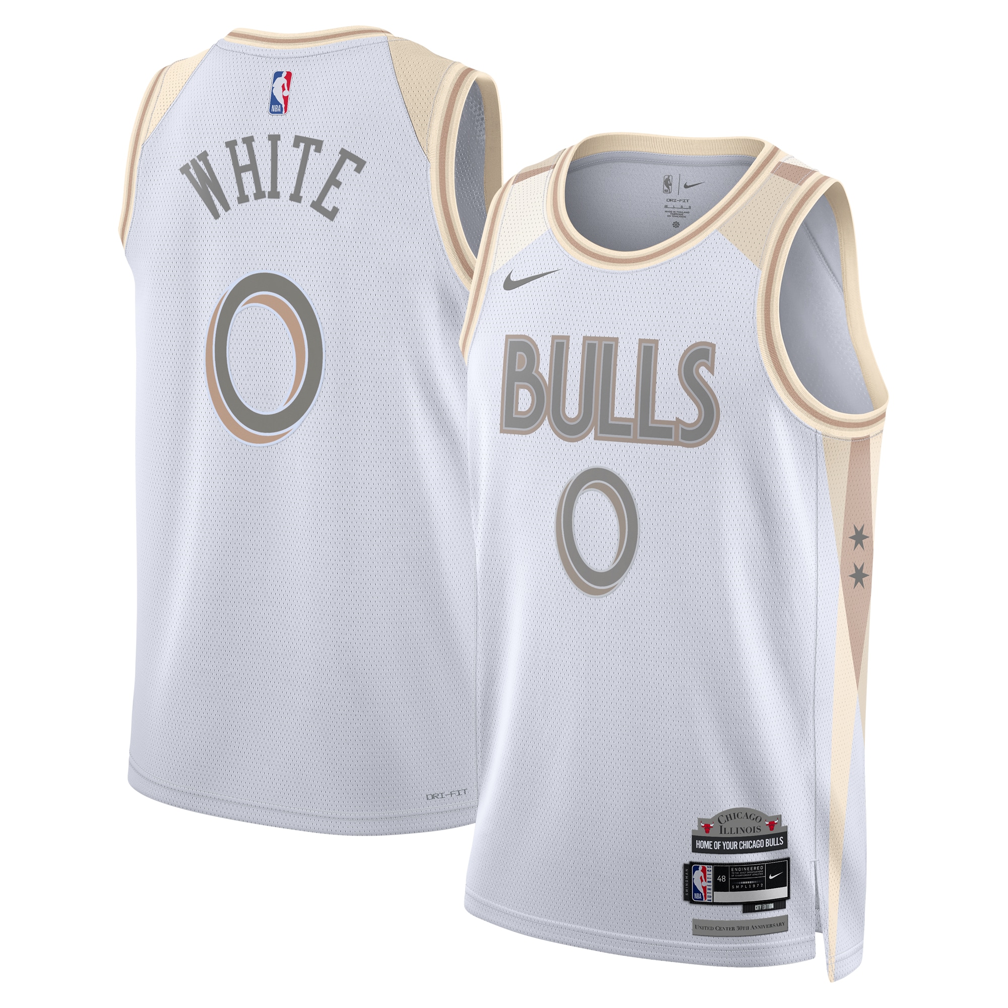 Chicago Bulls City Edition Swingman Jersey 2024 - White - Coby White - Unisex - JS785