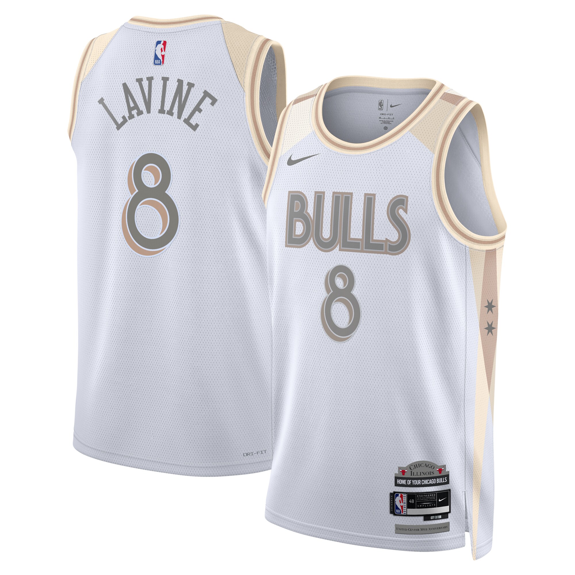 Chicago Bulls City Edition Swingman Jersey 2024 - White - Zach LaVine - Unisex - JS258